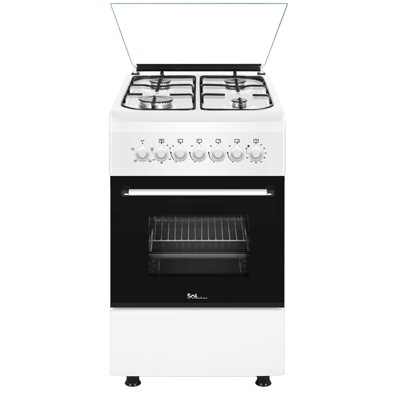 gsw56sf - תנור משולב כיריים גז 50 ס״מ לבן