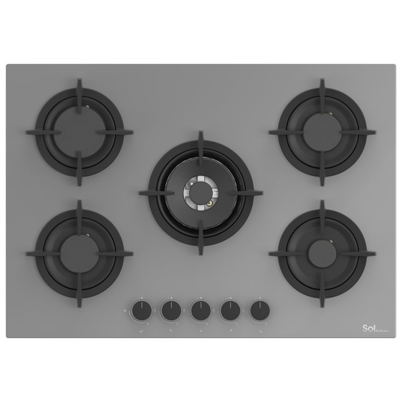 f7ggw-857 - כיריים 5 להבות זכוכית 70 ס״מ