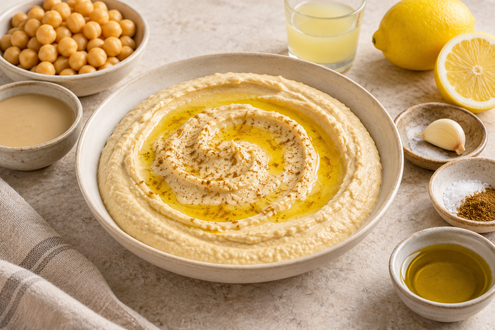 חומוס לימוני ביתי — תמונת המחשה של המנה