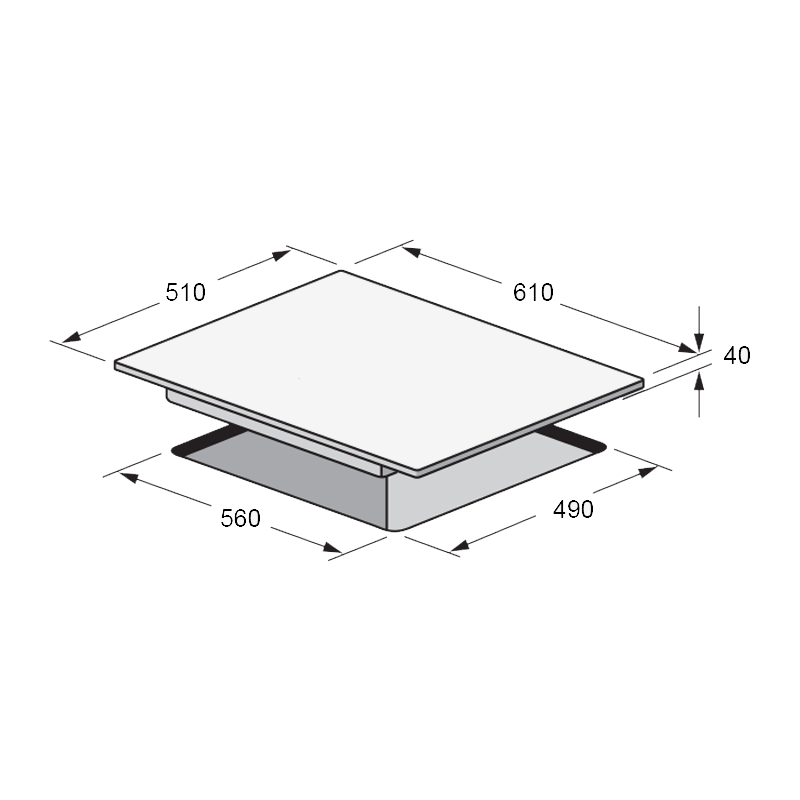 SM6XG-226 - כיריים 4 להבות נירוסטה 60 ס״מ