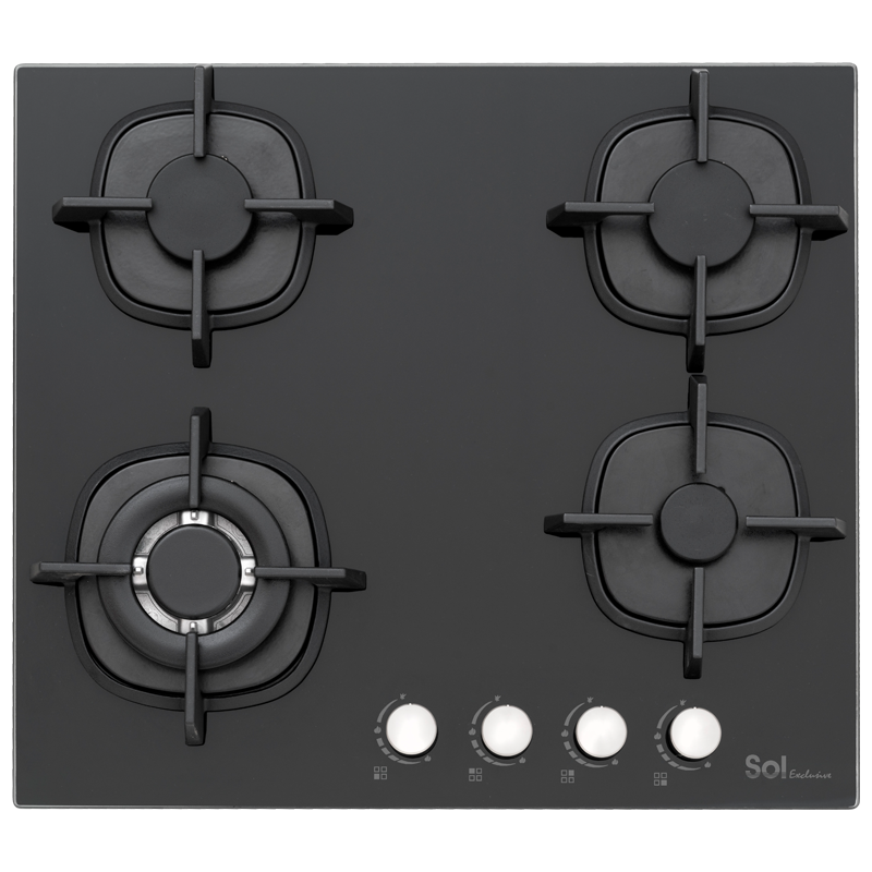 f6gbct-844 - כיריים 4 להבות זכוכית מחוסמת 60 ס״מ