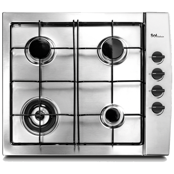 כיריים 4 להבות נירוסטה 60 ס״מ SOL SM6X-240