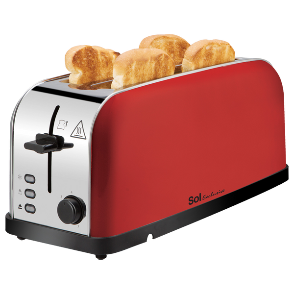 טוסטר קופץ 4 פרוסות SOL SL-3417-RED