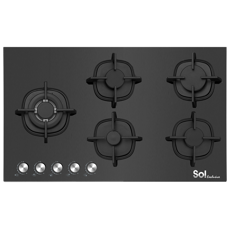 fq9gsw-894 - כיריים 5 להבות זכוכית מחוסמת 90 ס״מ